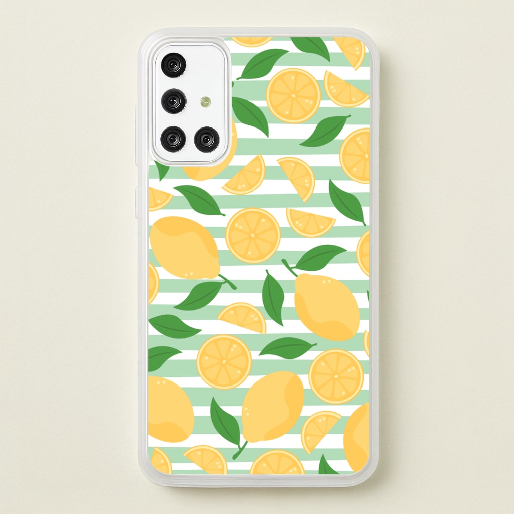 Lemons Pattern - Summer - Summer Phone Case for Galaxy A71