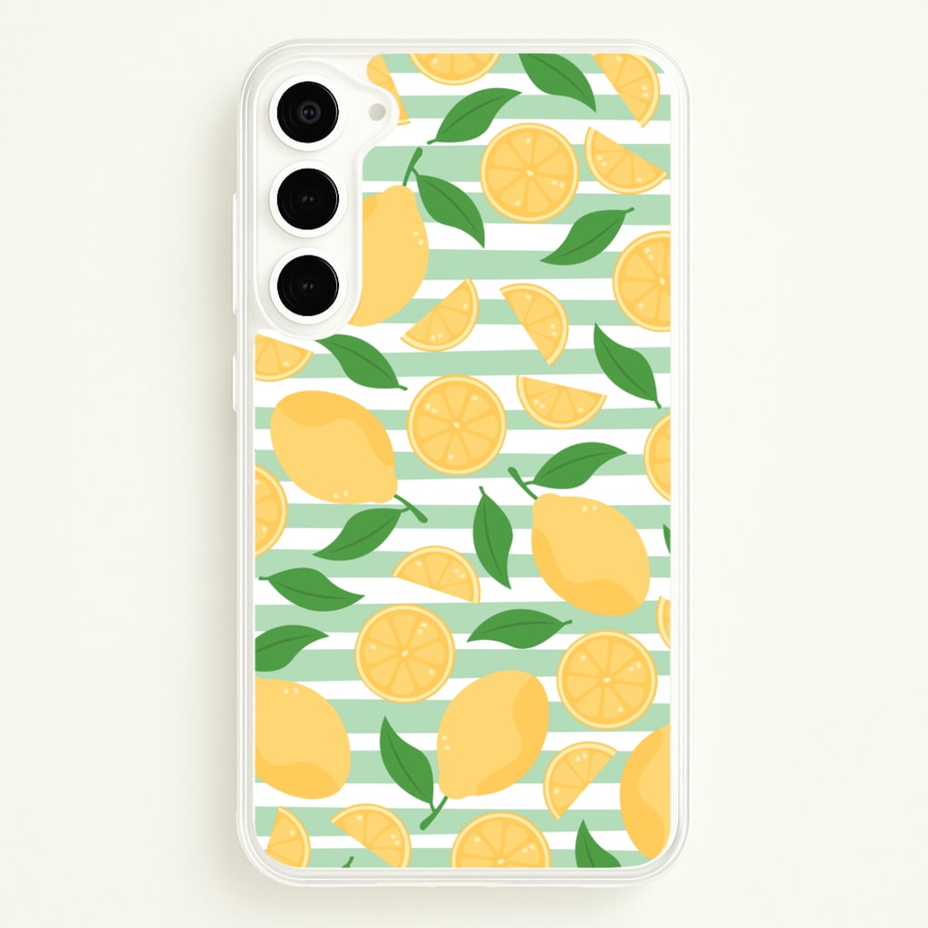 Lemons Pattern - Summer - Summer Phone Case for Galaxy S23 Plus