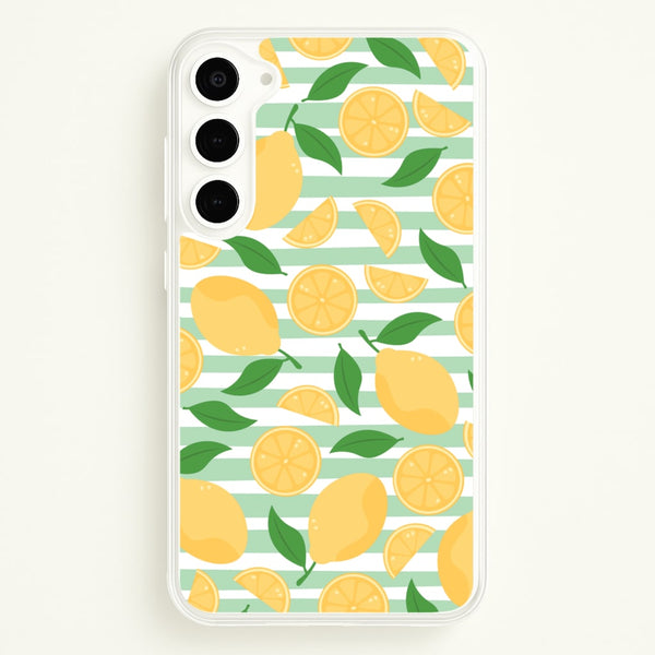 Lemons Pattern - Summer - Summer Phone Case for Galaxy S23 Plus