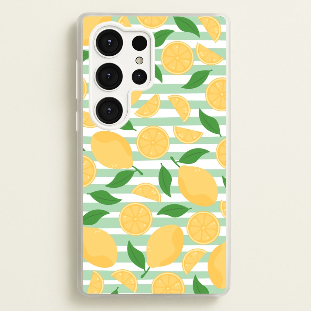 Lemons Pattern - Summer - Summer Phone Case for Galaxy S25 Ultra