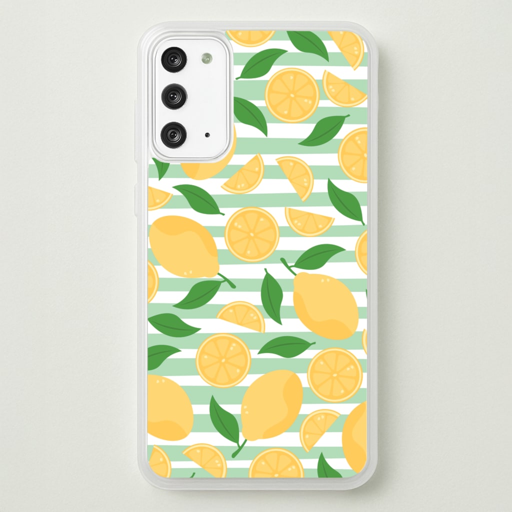 Lemons Pattern - Summer - Summer Phone Case for Galaxy Note 20