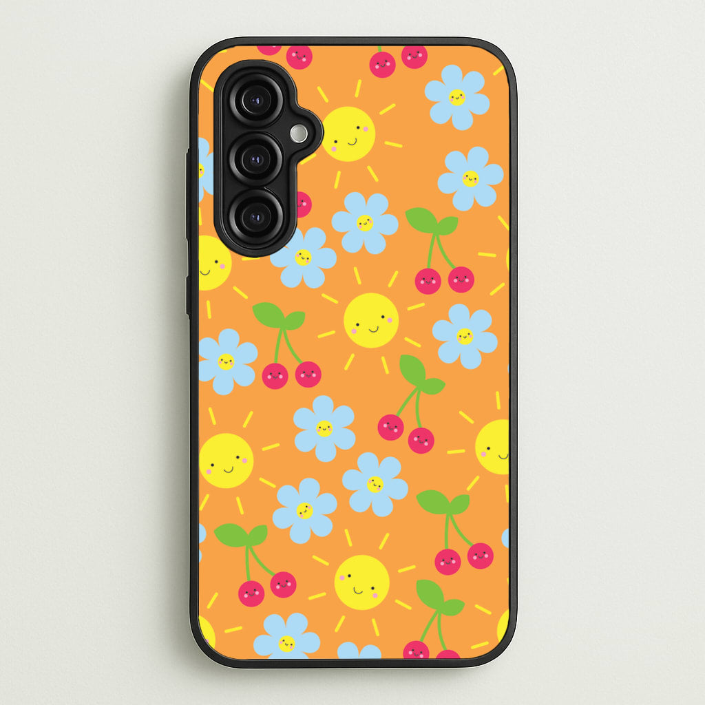 Vibey Pattern - Summer - Summer Phone Case for Galaxy A14