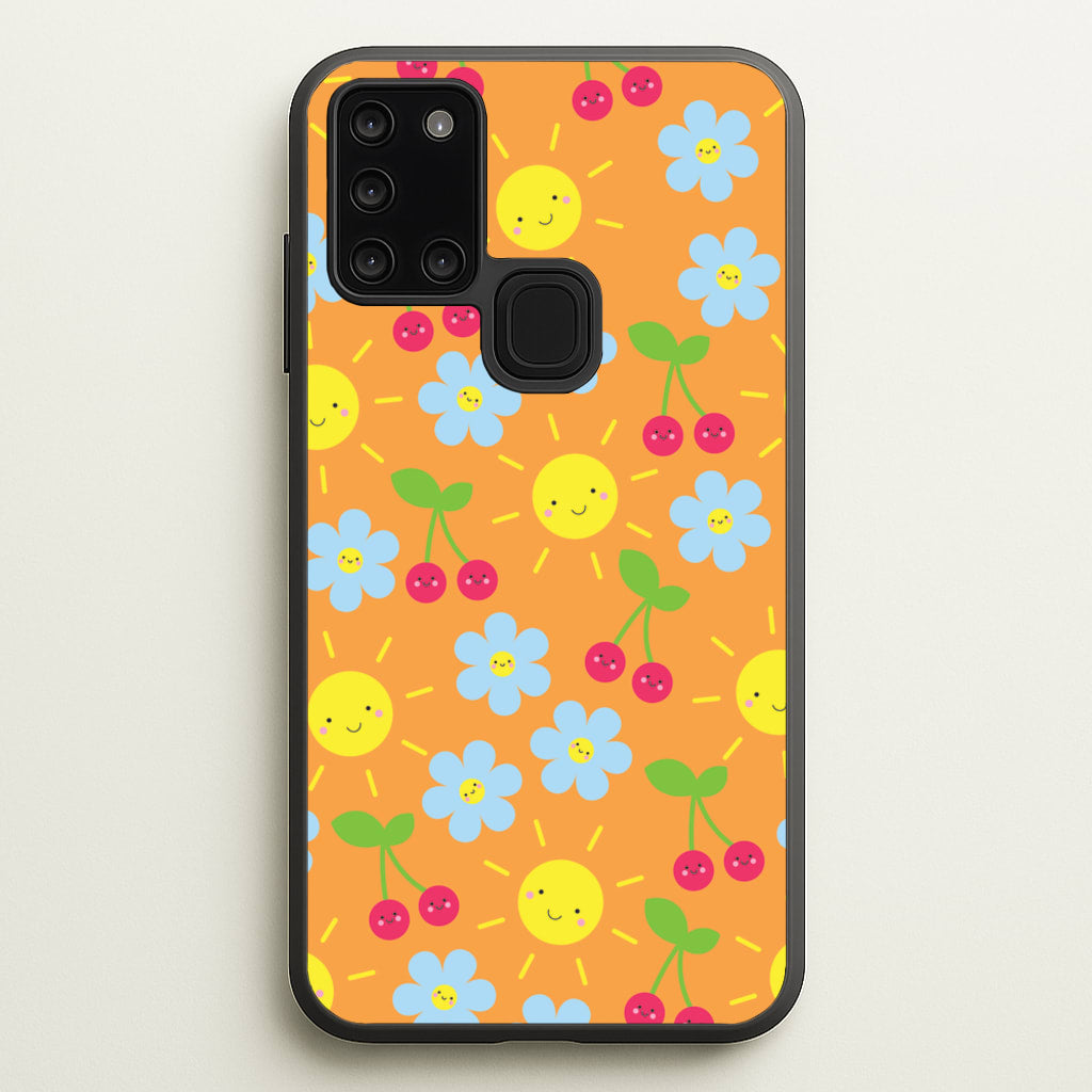 Vibey Pattern - Summer - Summer Phone Case for Galaxy A21s