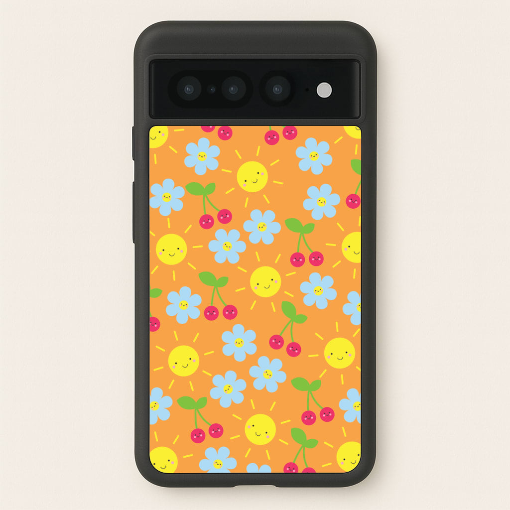 Vibey Pattern - Summer - Summer Phone Case for Google Pixel 7 Pro