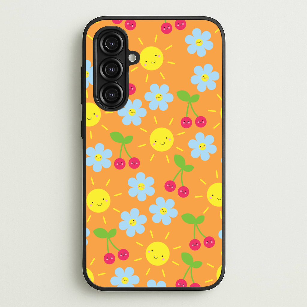 Vibey Pattern - Summer - Summer Phone Case for Galaxy A16