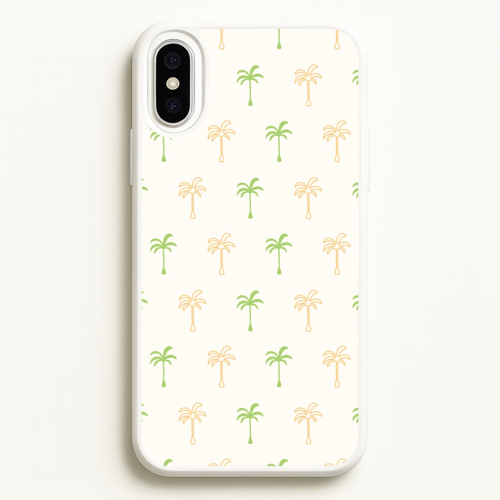 Green And Yellow Palms Pattern - Summer Phone Case for iPhone XS Max