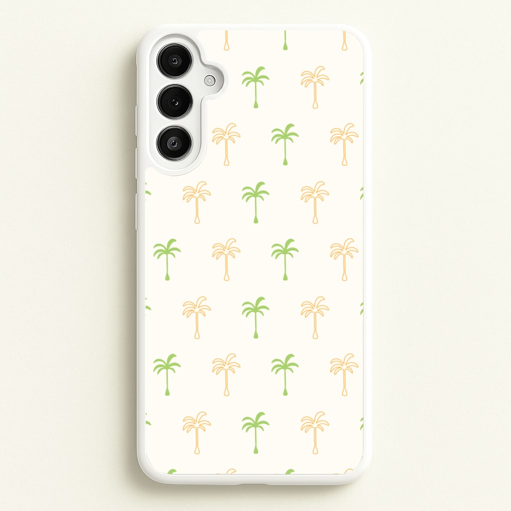 Green And Yellow Palms Pattern - Summer Phone Case for Galaxy A34