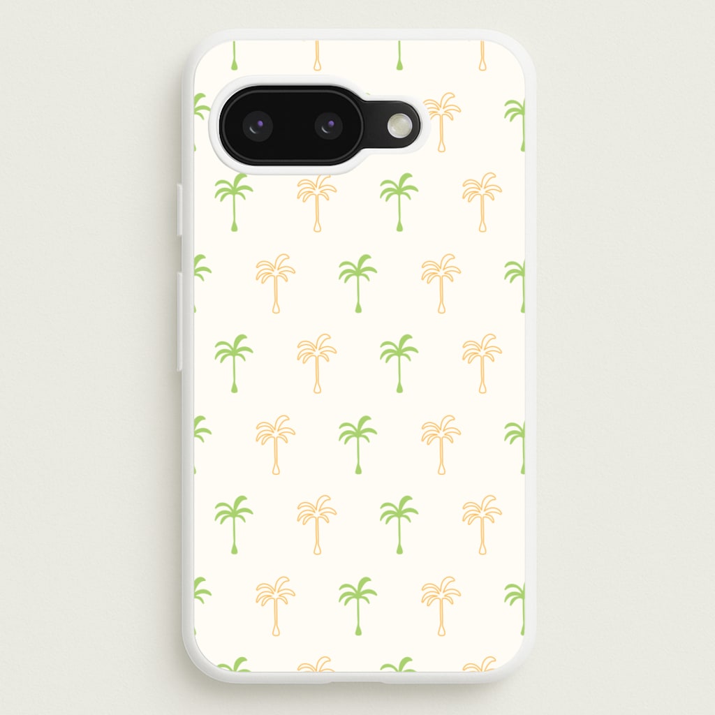 Green And Yellow Palms Pattern - Summer Phone Case for Google Pixel 9a