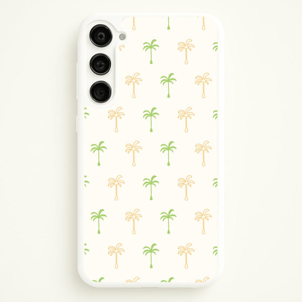 Green And Yellow Palms Pattern - Summer Phone Case for Galaxy S23