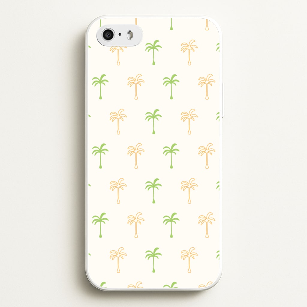 Green And Yellow Palms Pattern - Summer Phone Case for iPhone 5 / 5s / SE 2016