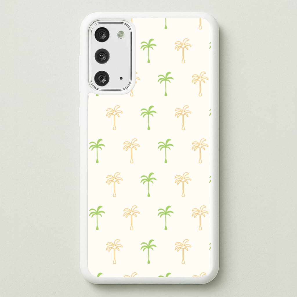 Green And Yellow Palms Pattern - Summer Phone Case for Galaxy Note 20