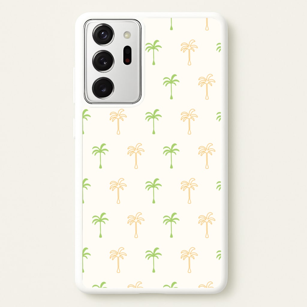 Green And Yellow Palms Pattern - Summer Phone Case for Galaxy Note 20 Ultra