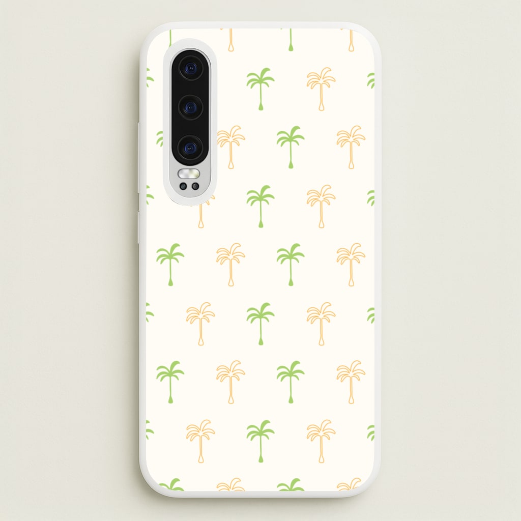 Green And Yellow Palms Pattern - Summer Phone Case for Huawei P30
