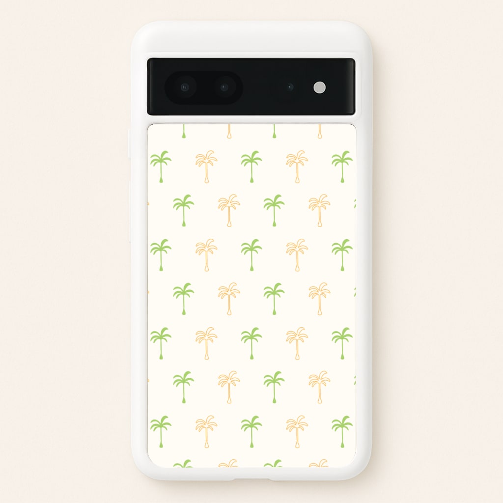 Green And Yellow Palms Pattern - Summer Phone Case for Google Pixel 7