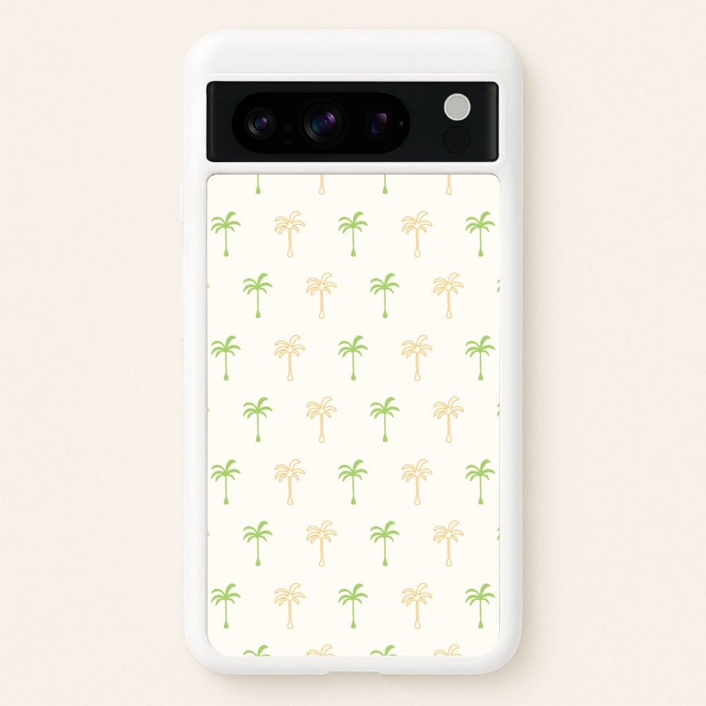 Green And Yellow Palms Pattern - Summer Phone Case for Google Pixel 8 Pro