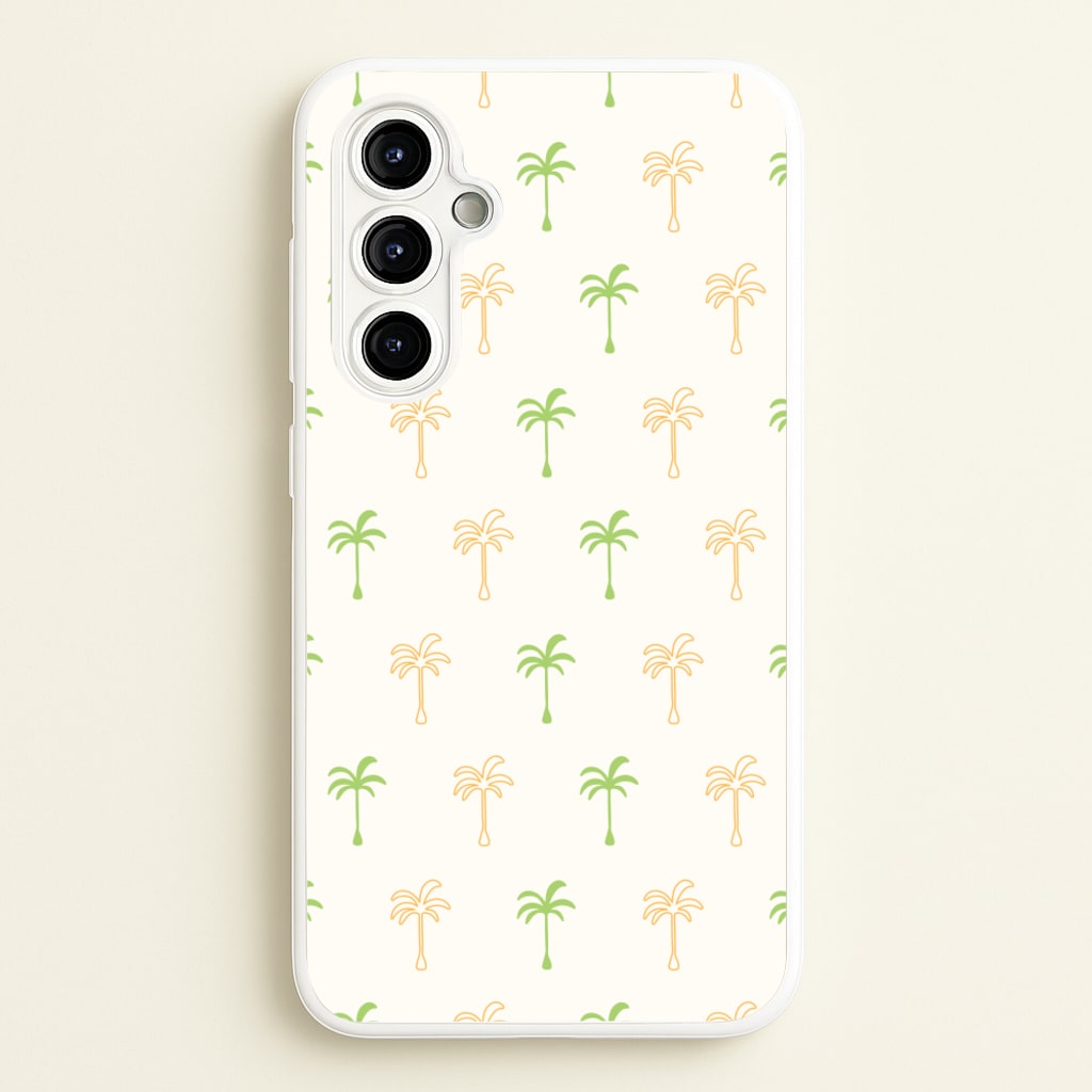 Green And Yellow Palms Pattern - Summer Phone Case for Galaxy A54