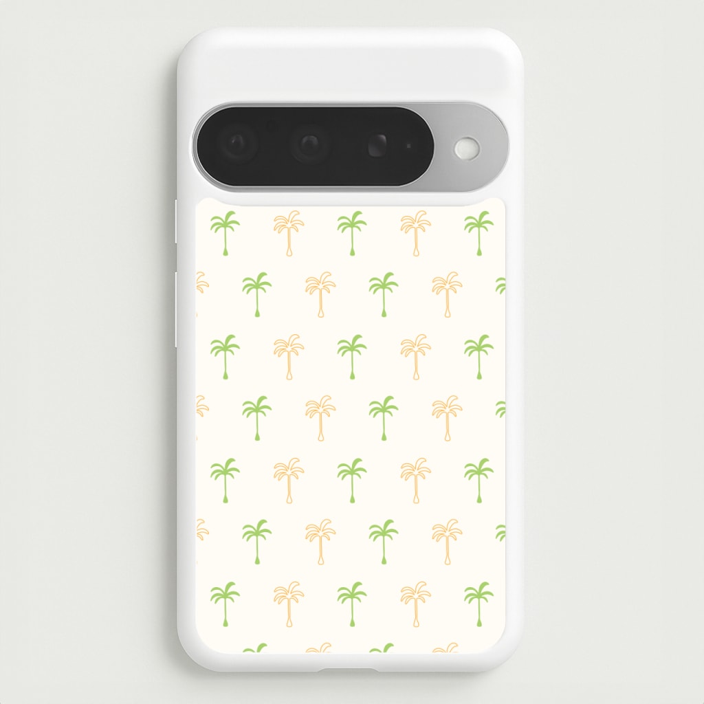 Green And Yellow Palms Pattern Phone Case for Google Pixel 10 Pro XL