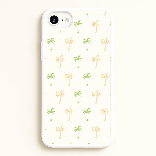 Green And Yellow Palms Pattern - Summer Phone Case for iPhone 6 / 7 / 8 / SE