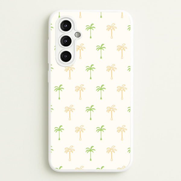 Green And Yellow Palms Pattern - Summer Phone Case for Galaxy A14