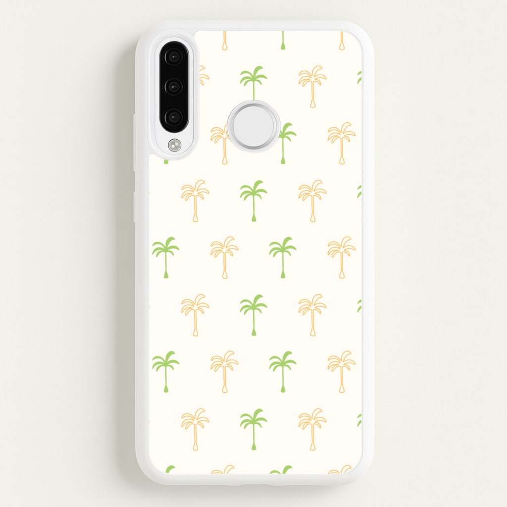 Green And Yellow Palms Pattern - Summer Phone Case for Huawei P30 Lite
