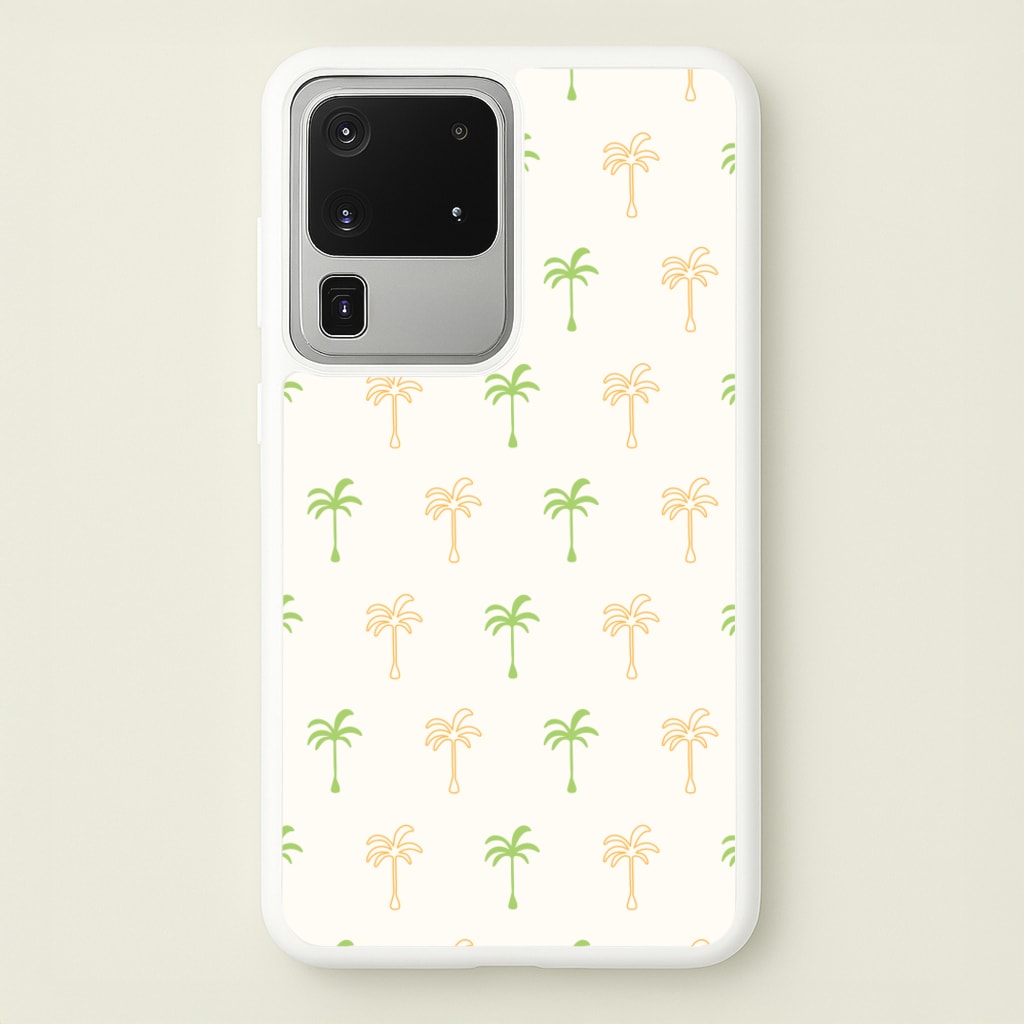 Green And Yellow Palms Pattern - Summer Phone Case for Galaxy S20 Ultra