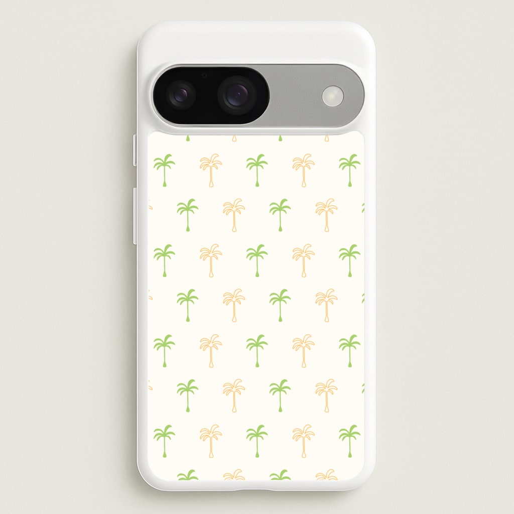 Green And Yellow Palms Pattern - Summer Phone Case for Google Pixel 9 / 9 Pro