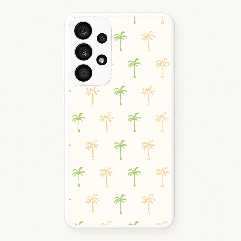 Green And Yellow Palms Pattern - Summer Phone Case for Galaxy A53