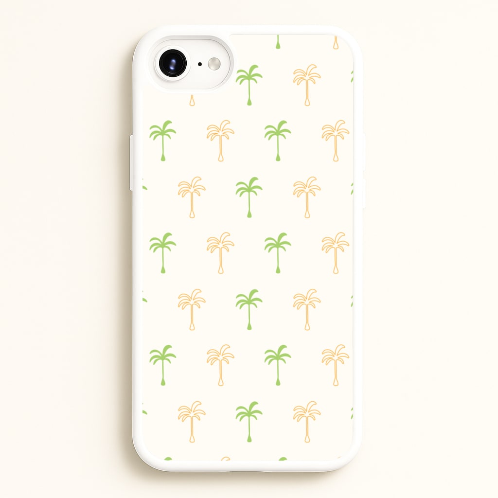 Green And Yellow Palms Pattern - Summer Phone Case for iPhone 6 Plus / 7 Plus / 8 Plus