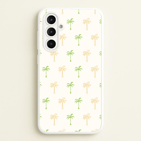Green And Yellow Palms Pattern - Summer Phone Case for Galaxy A16