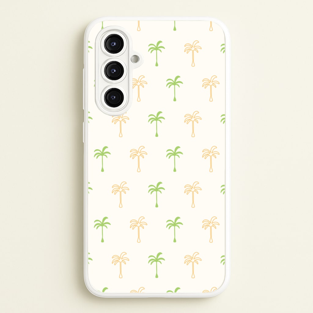 Green And Yellow Palms Pattern - Summer Phone Case for Galaxy A16