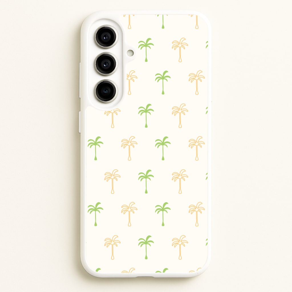 Green And Yellow Palms Pattern - Summer Phone Case for Galaxy A56