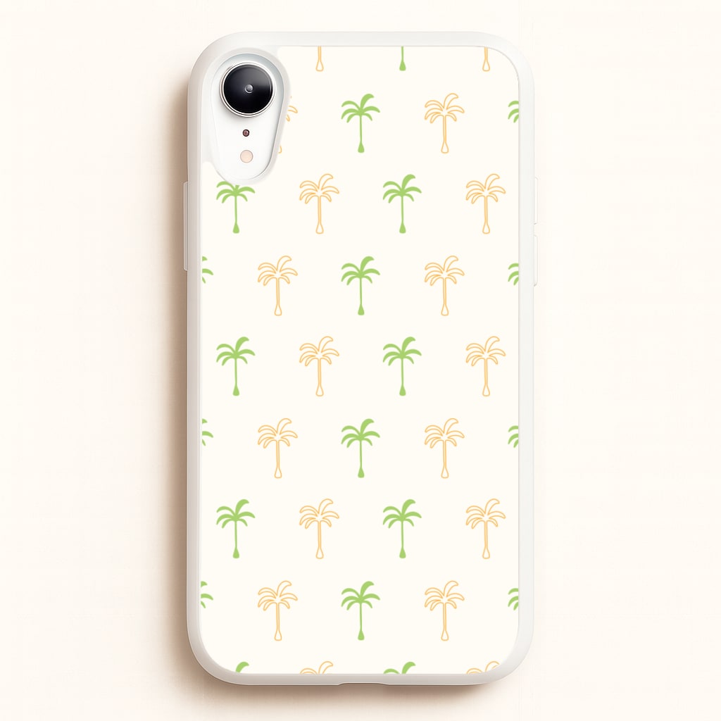 Green And Yellow Palms Pattern - Summer Phone Case for iPhone XR