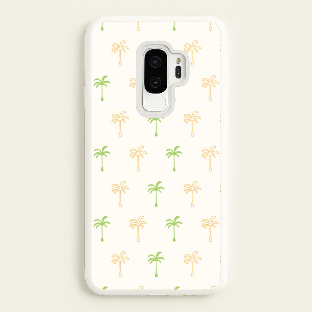 Green And Yellow Palms Pattern - Summer Phone Case for Galaxy S9 Plus