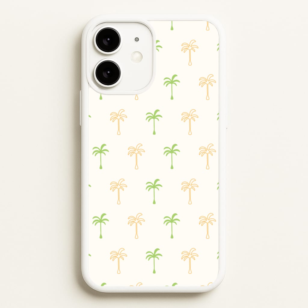 Green And Yellow Palms Pattern - Summer Phone Case for iPhone 11