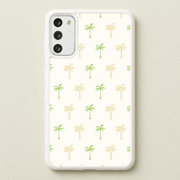 Green And Yellow Palms Pattern - Summer Phone Case for Galaxy S20FE