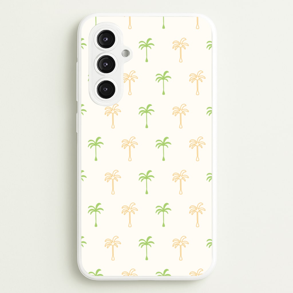 Green And Yellow Palms Pattern - Summer Phone Case for Galaxy S23FE