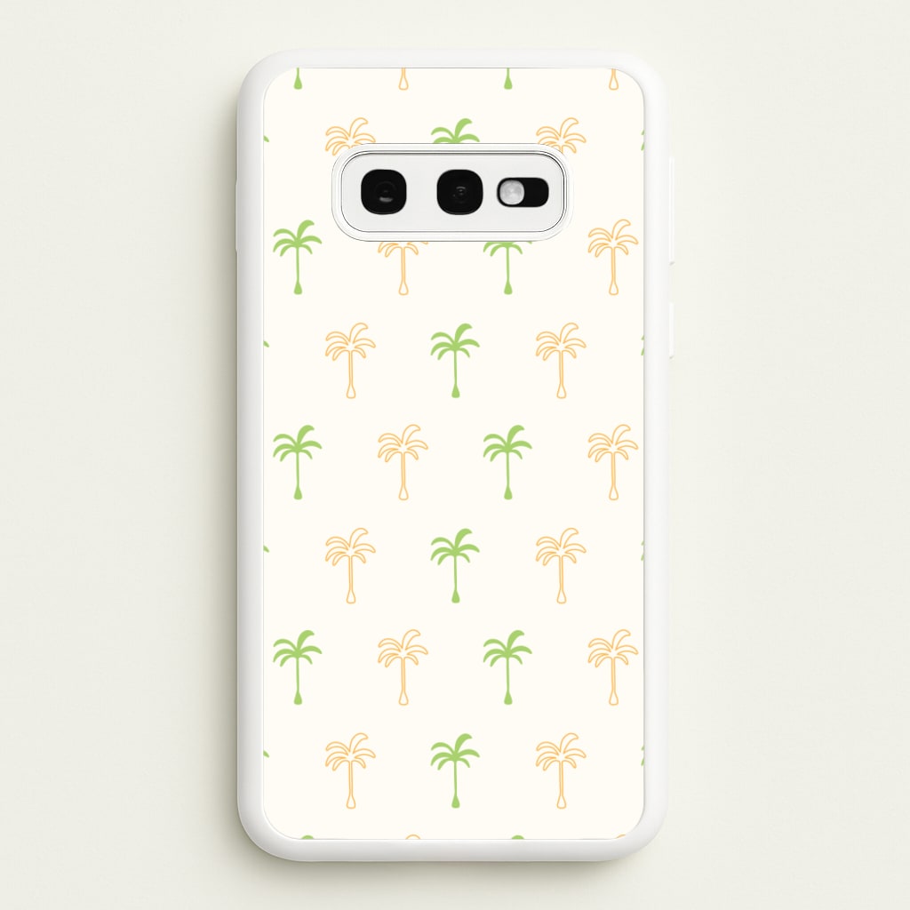 Green And Yellow Palms Pattern - Summer Phone Case for Galaxy S10e