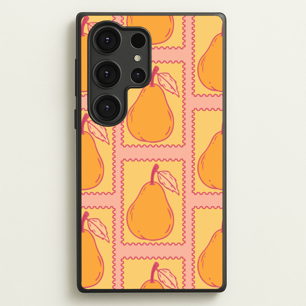 Pear Stamps Pattern - Summer Phone Case for Galaxy S25 Ultra
