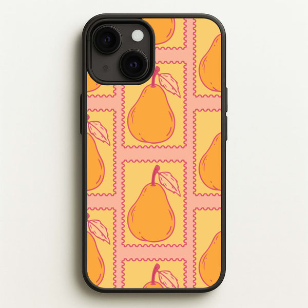 Pear Stamps Pattern - Summer Phone Case for iPhone 13 Mini