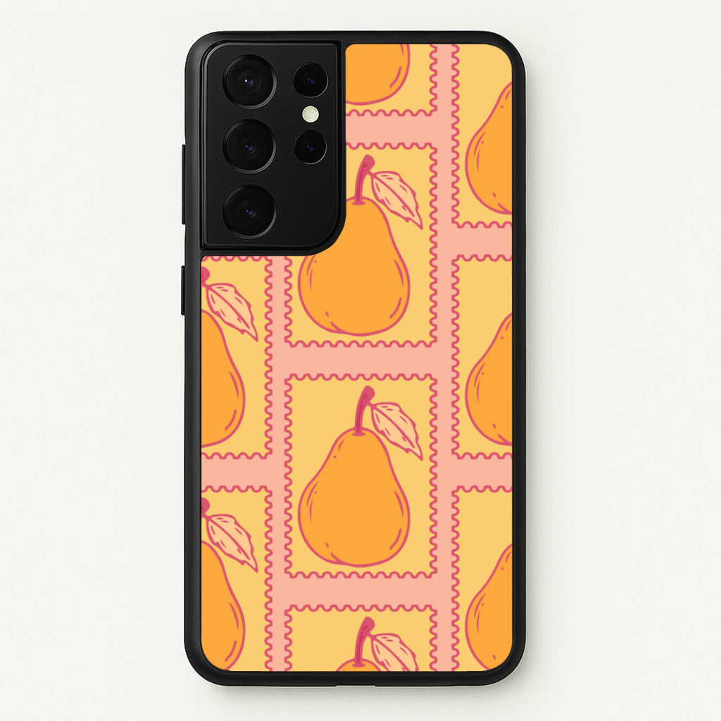 Pear Stamps Pattern - Summer Phone Case for Galaxy S21 Ultra