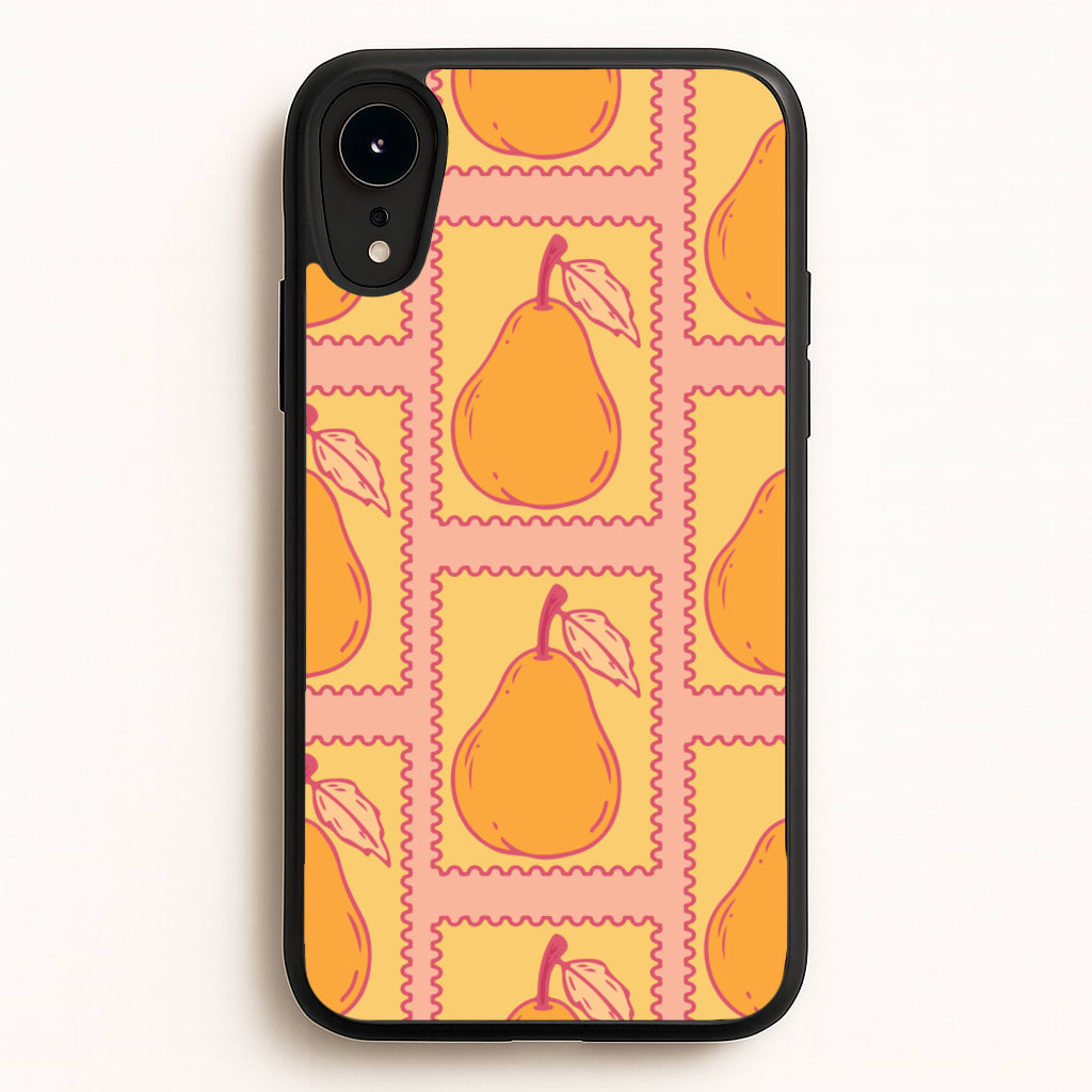 Pear Stamps Pattern - Summer Phone Case for iPhone XR