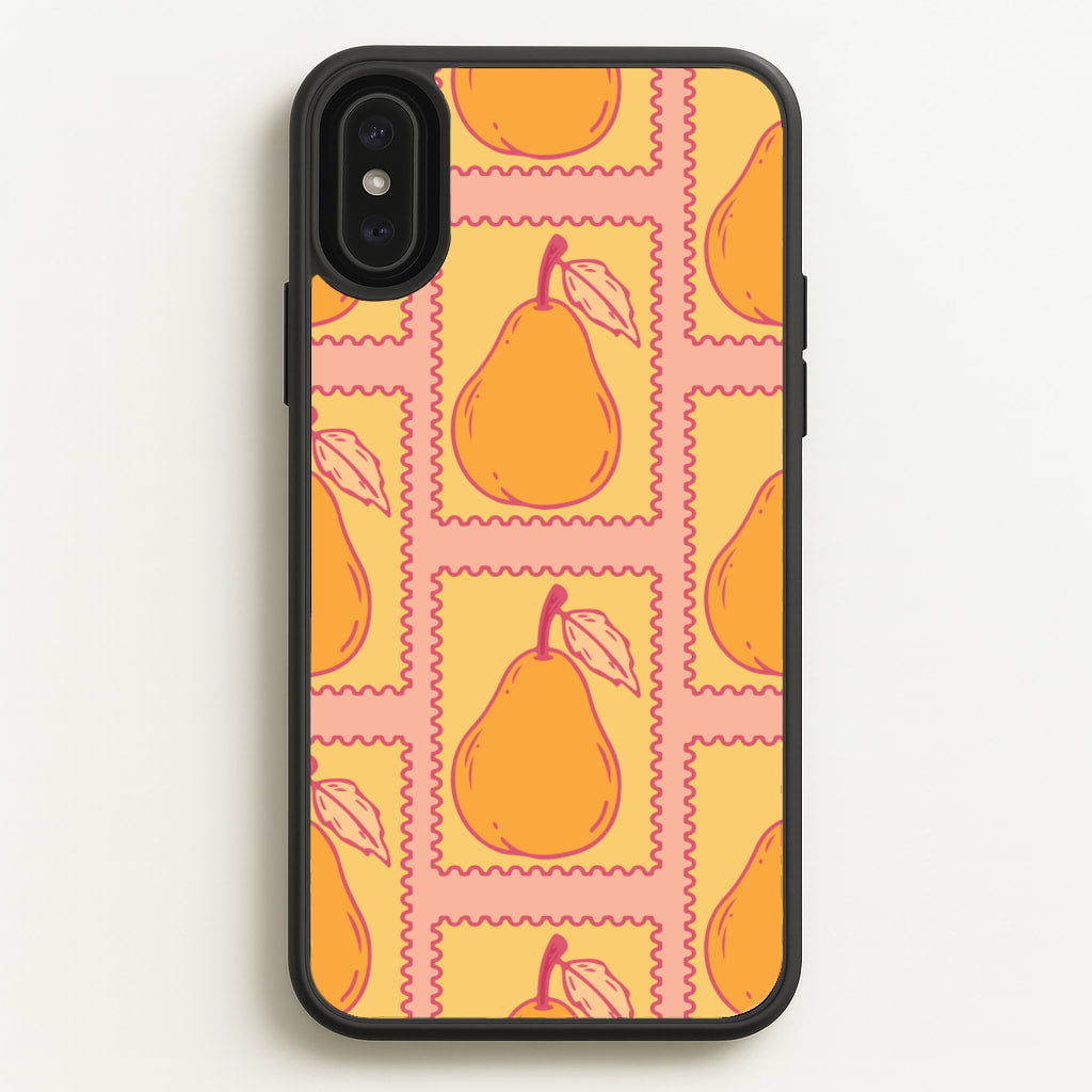 Pear Stamps Pattern - Summer Phone Case for iPhone XS Max