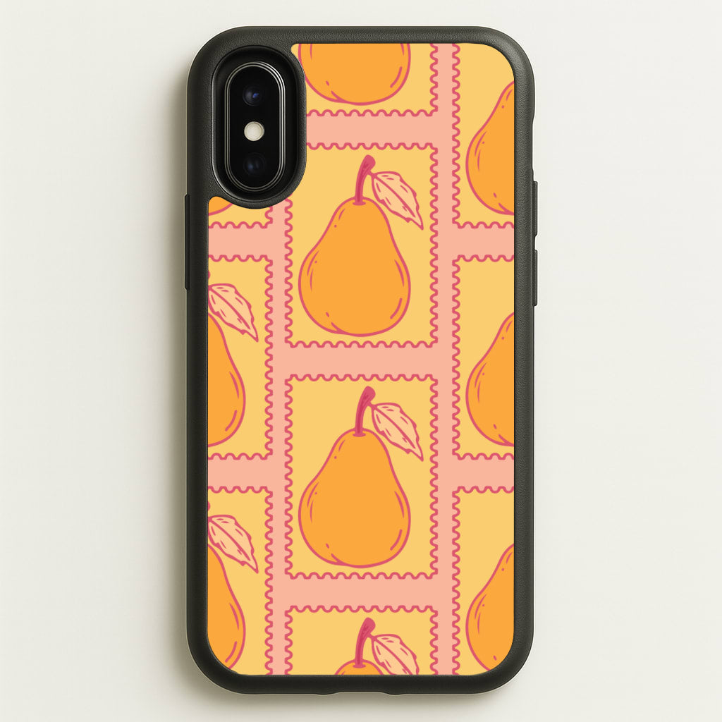 Pear Stamps Pattern - Summer Phone Case for iPhone X / XS