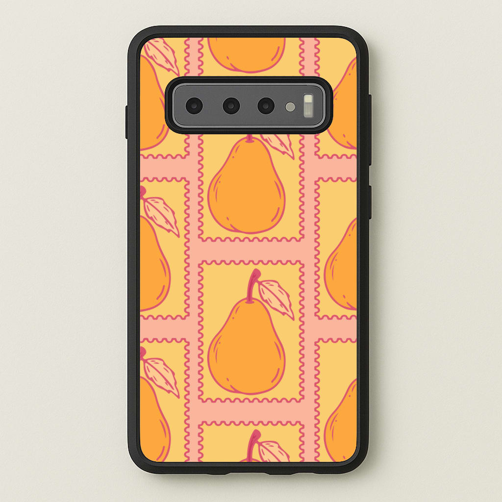 Pear Stamps Pattern - Summer Phone Case for Galaxy S10 Plus