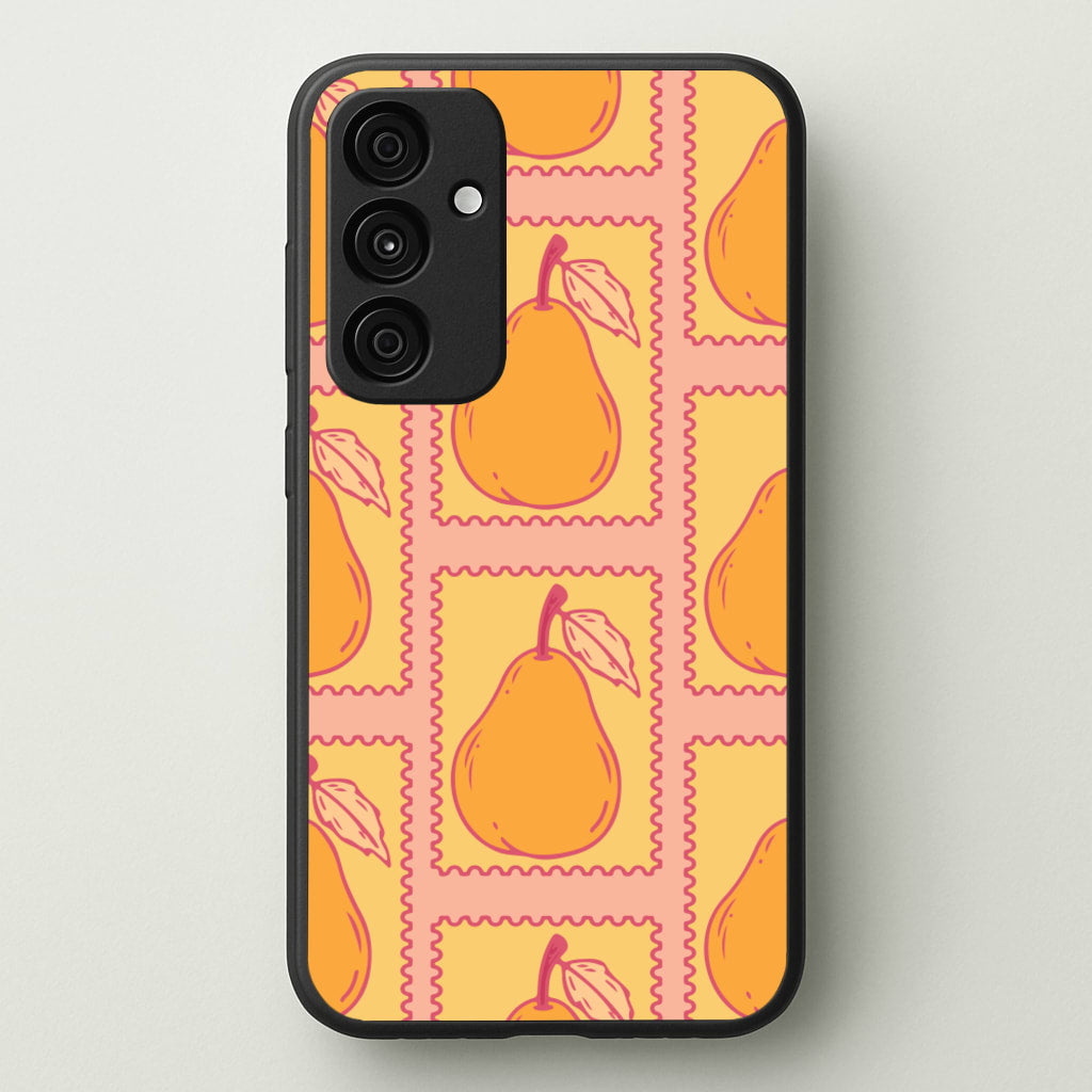 Pear Stamps Pattern - Summer Phone Case for Galaxy A35