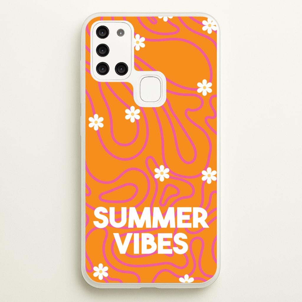 Summer Vibes Daisies - Summer Phone Case for Galaxy A21s