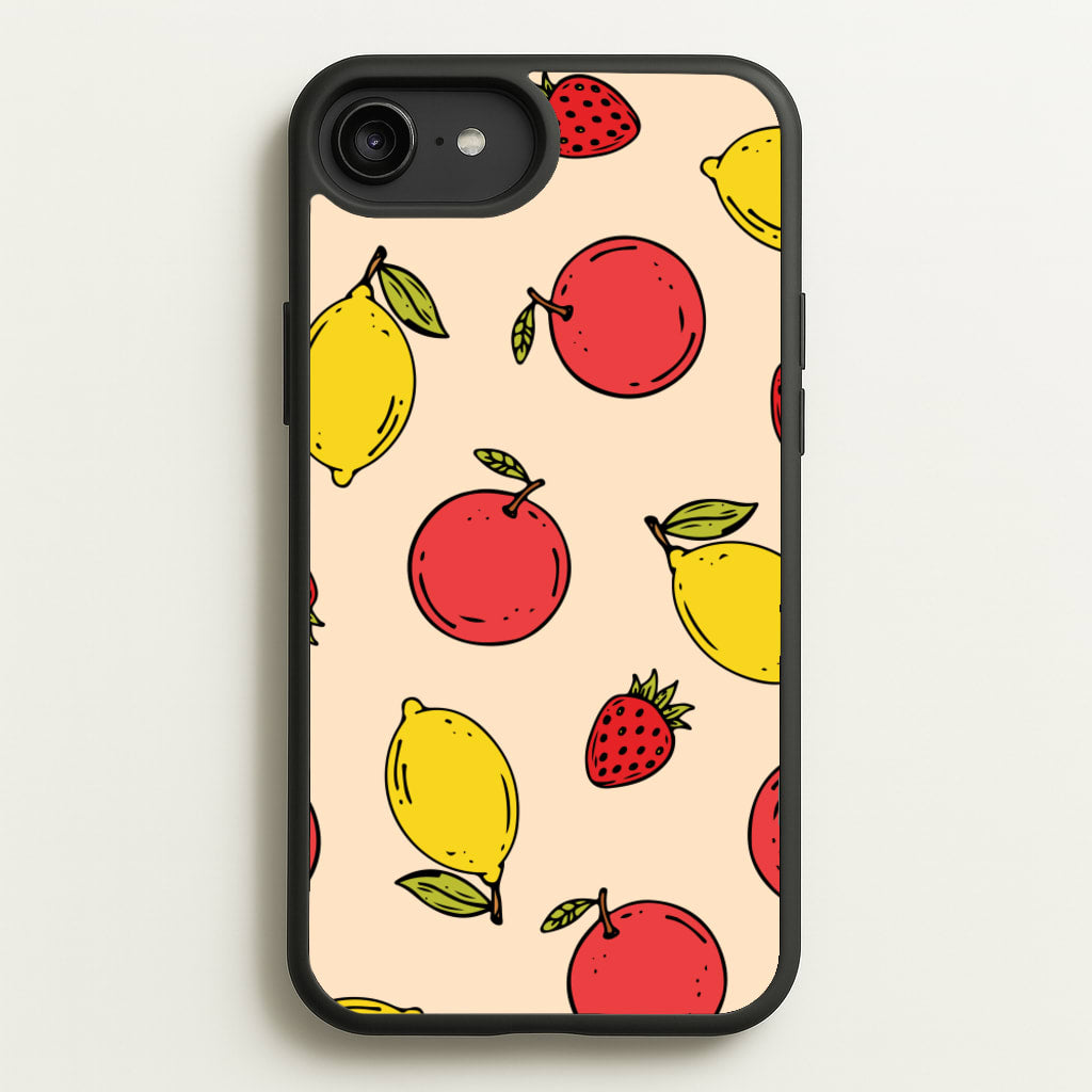 Sketched Summer Fruits Pattern - Summer Phone Case for iPhone 6 Plus / 7 Plus / 8 Plus