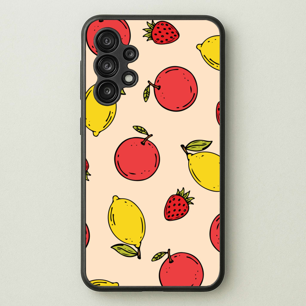 Sketched Summer Fruits Pattern - Summer Phone Case for Galaxy A13