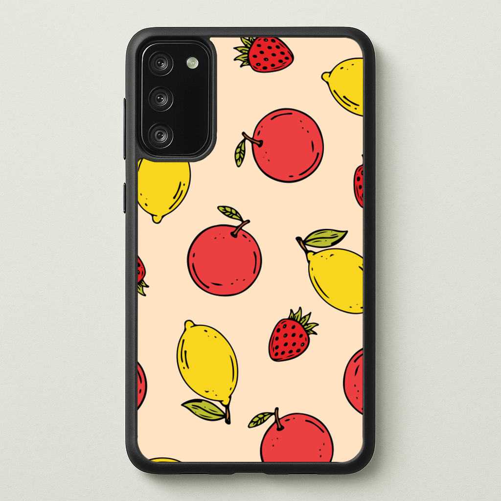 Sketched Summer Fruits Pattern - Summer Phone Case for Galaxy S20