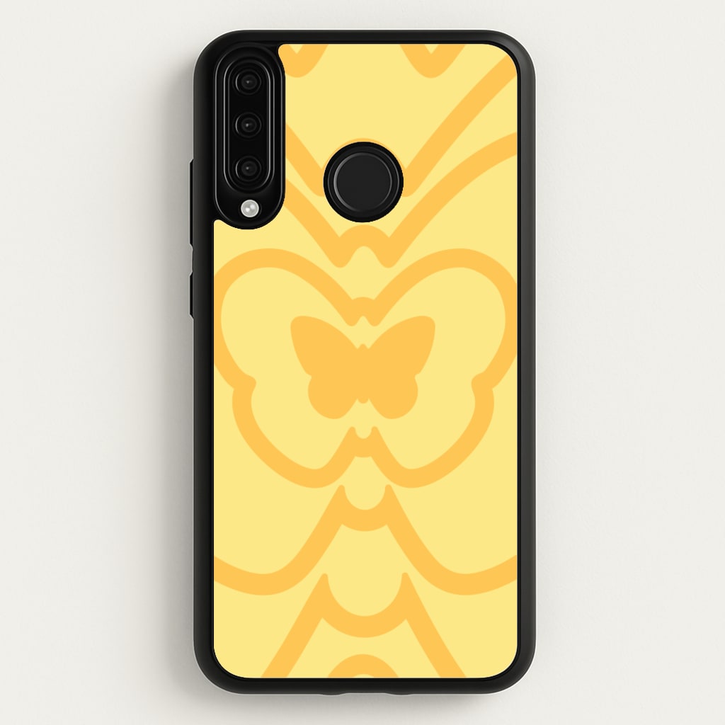 Abstract Orange Butterfly - Summer Phone Case for Huawei P30 Lite